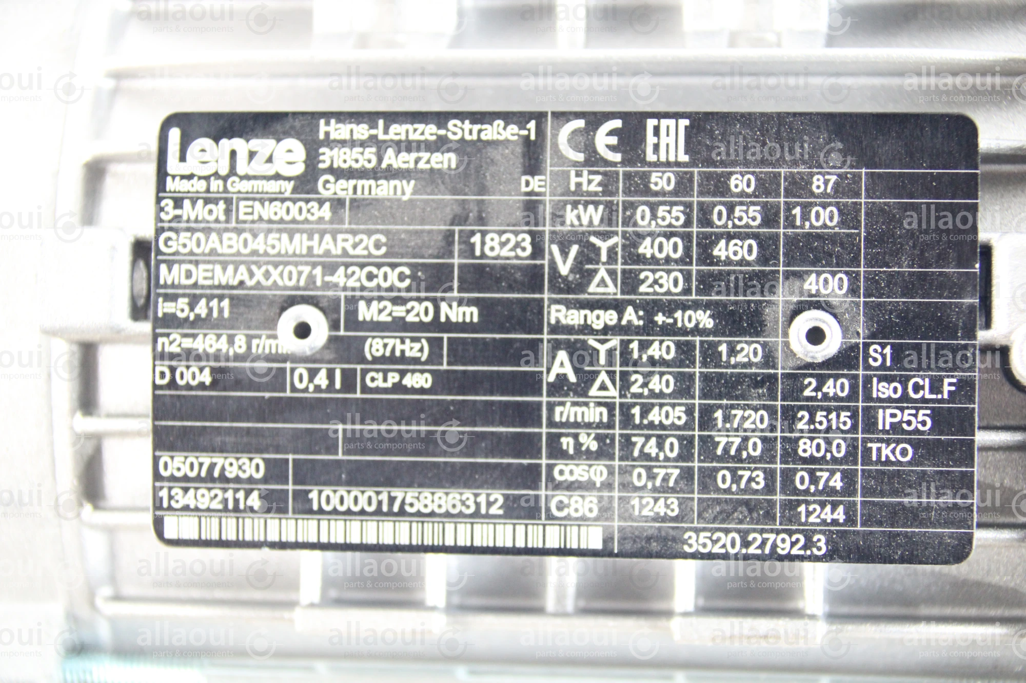 Lenze Motor G50AB045MHAR2C