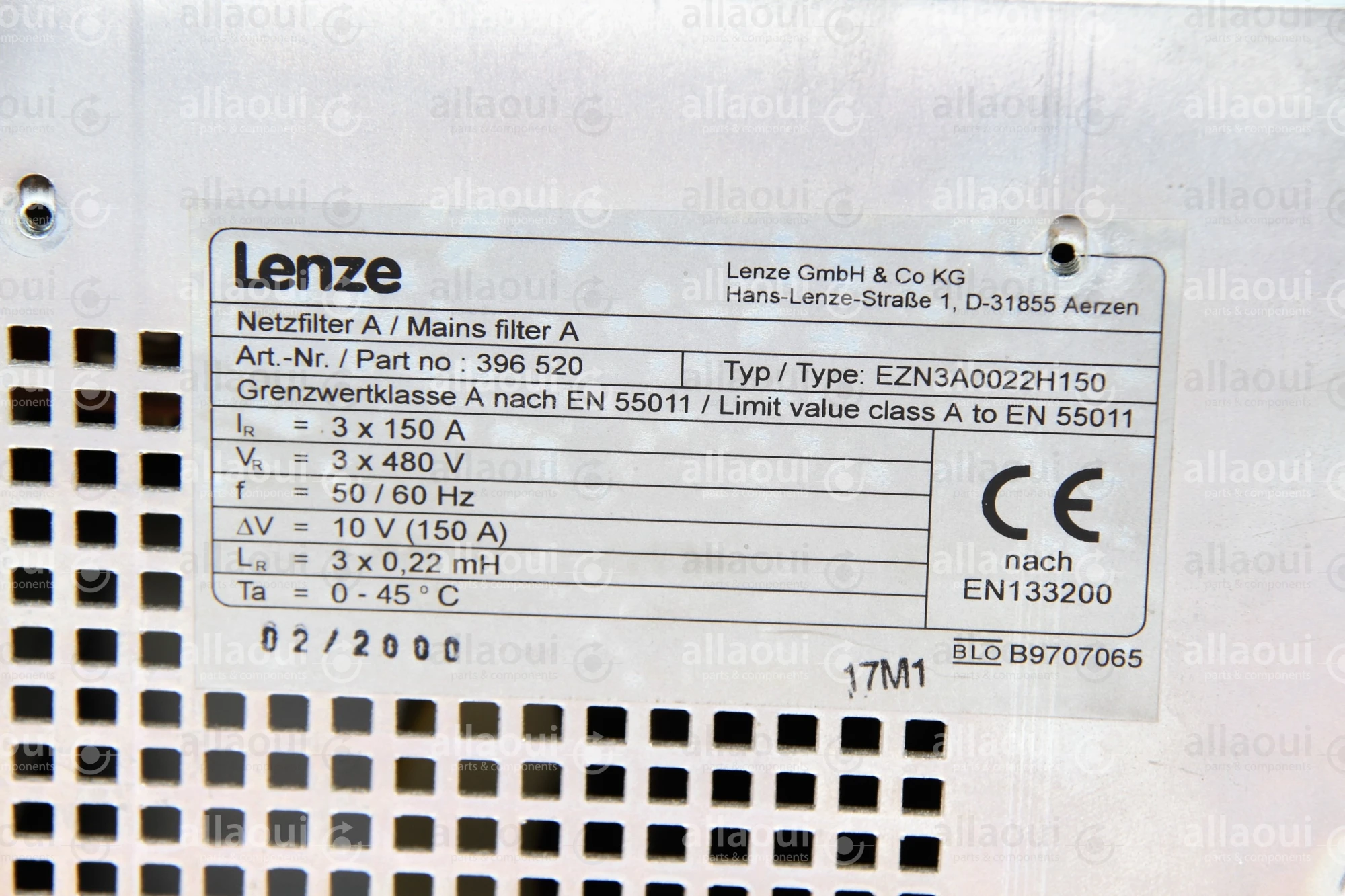 Lenze Line Filter EZN3A0022H150