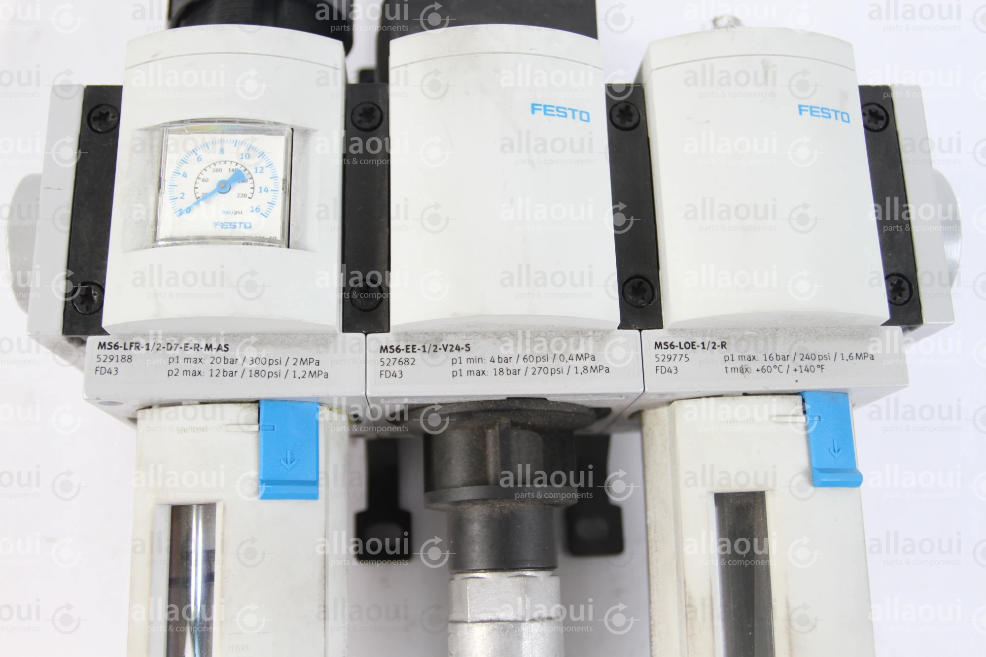 Festo Pneumatic Control MS6-LFT-1/2-D7-E-R-M-AS - MS6-EE-1/2-V24-S -MS6-LOE-1/2-R