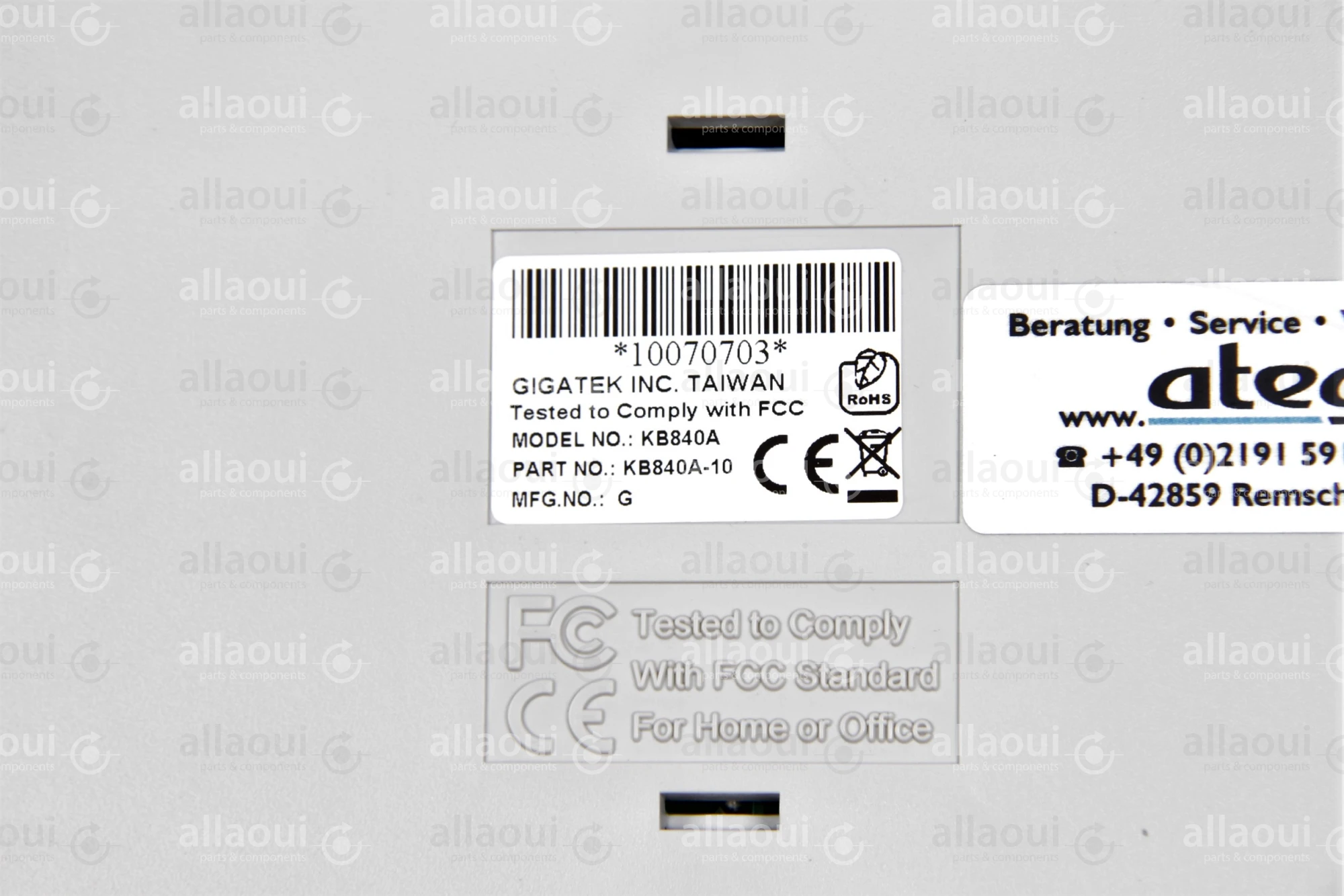 Gigatek Inc. Programmable Keyboard KB840A-10