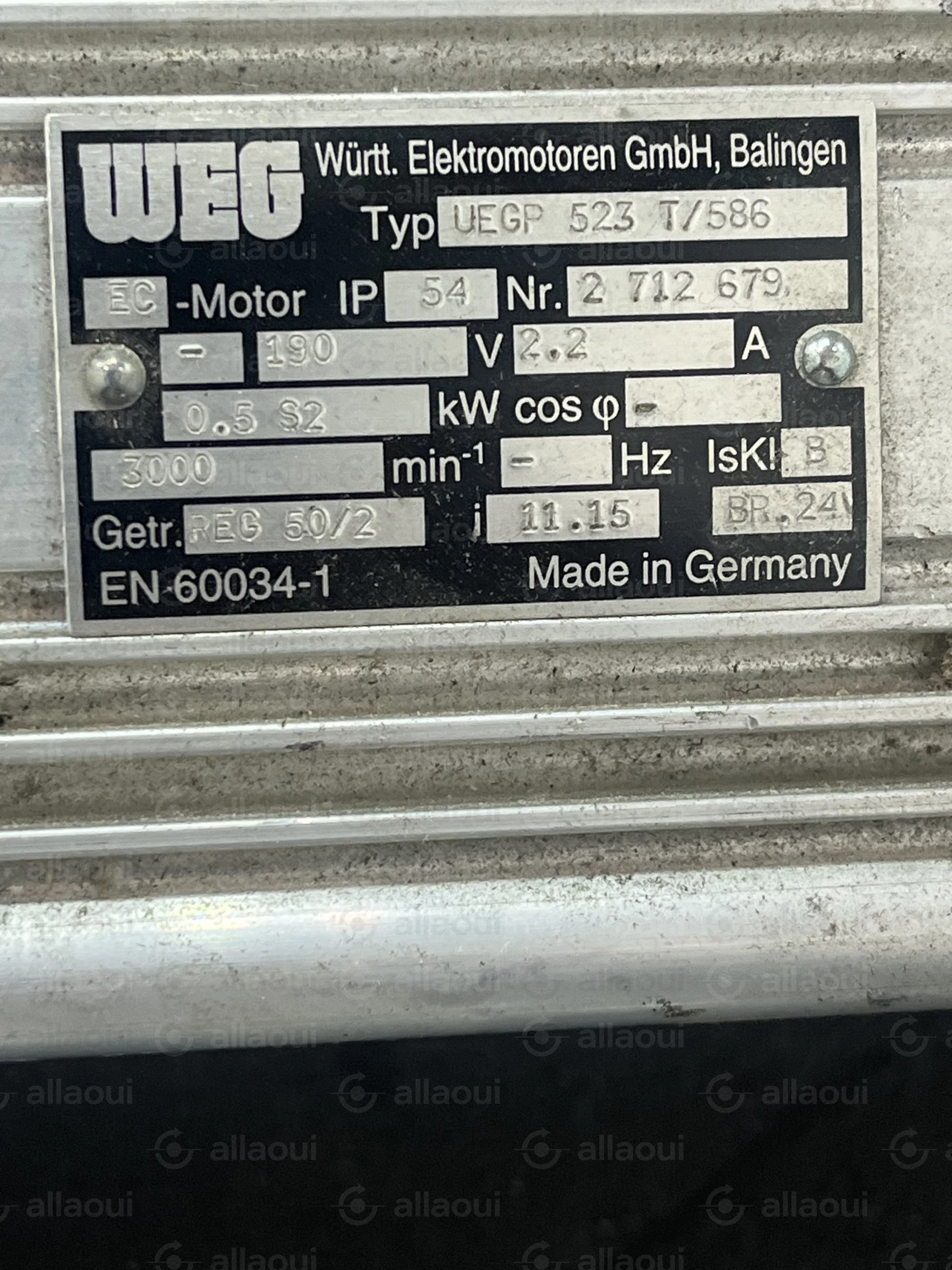 Weg motor UEGP 523 T/586