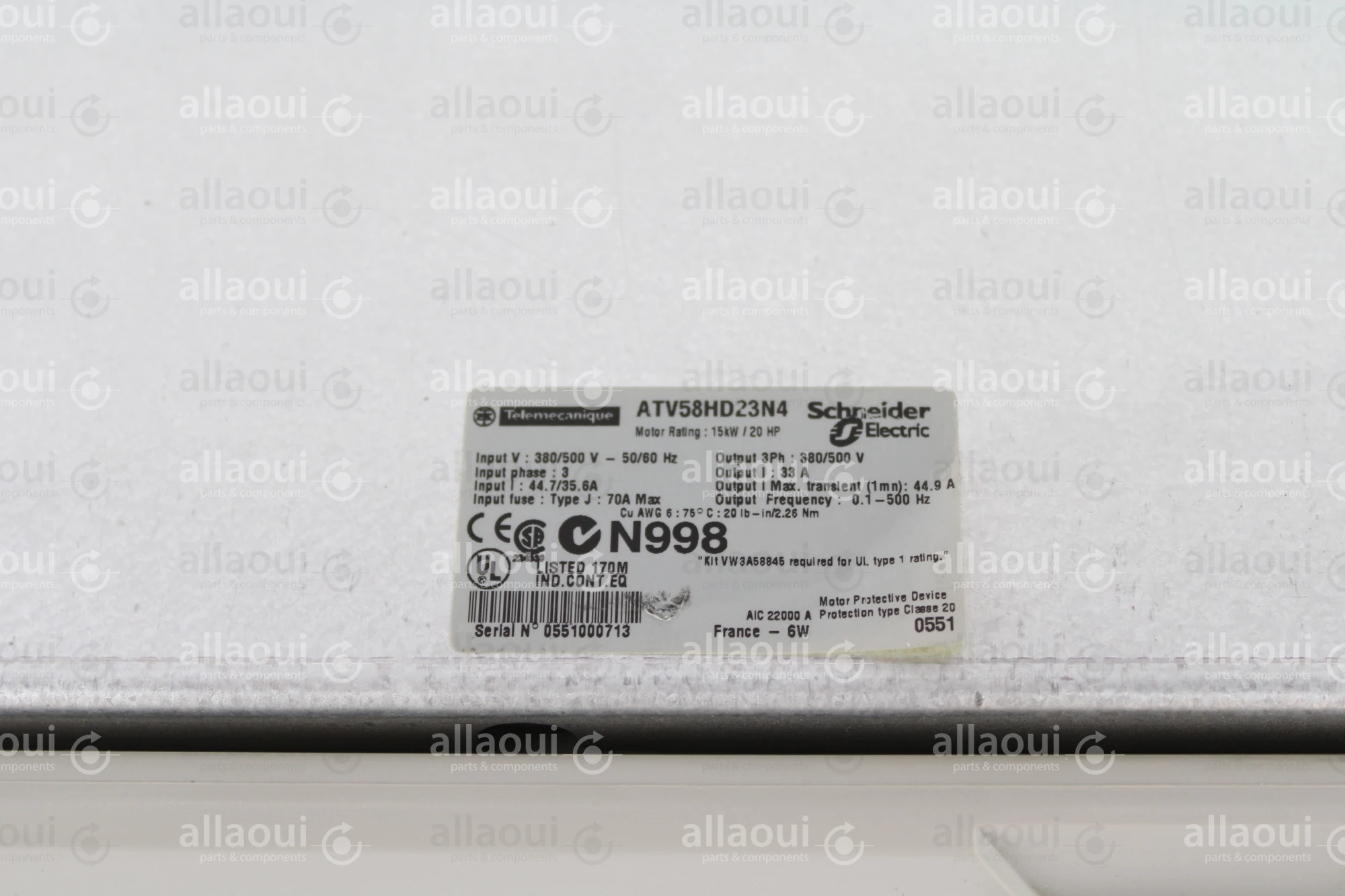 Telemecanique Frequency Converter ATV58HD23N4