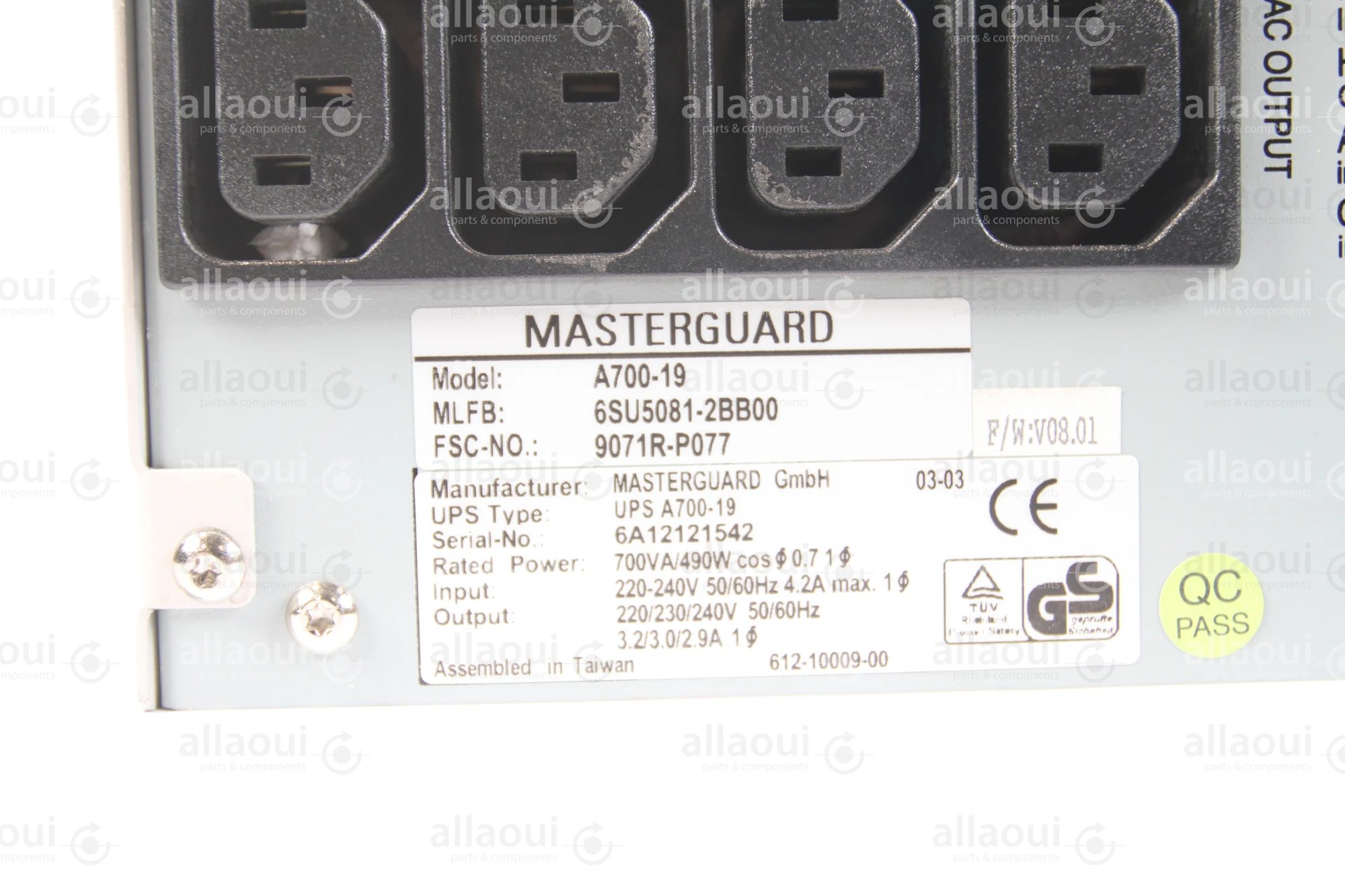 Siemens Masterguard A700-19 6SU5081-2BB00