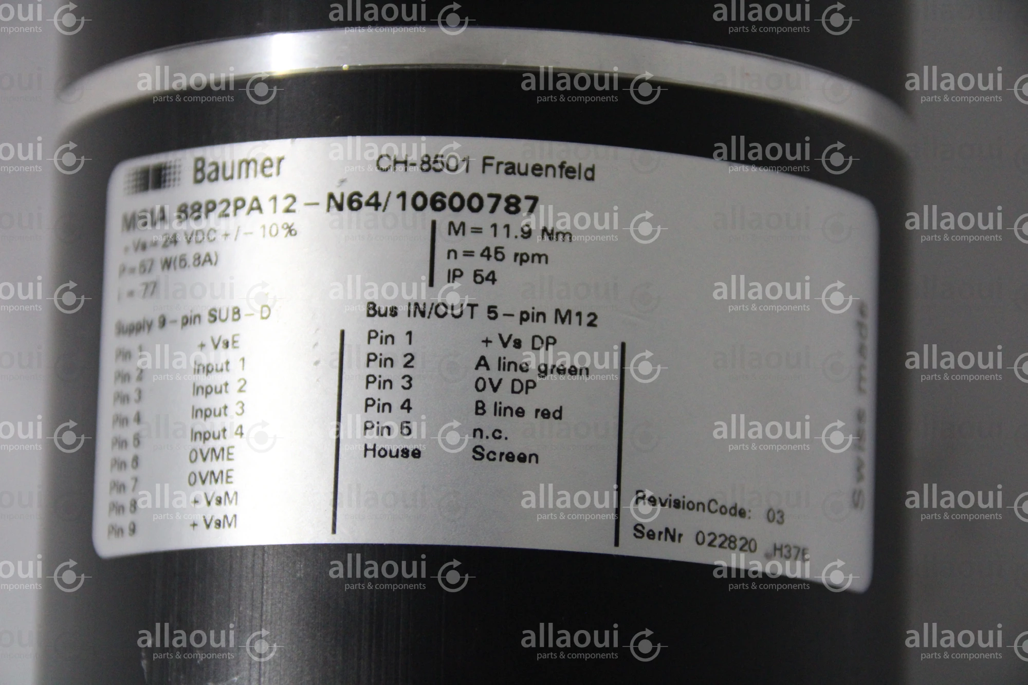 Baumer Motor MSIA 68P2PA12 - N64/10600787