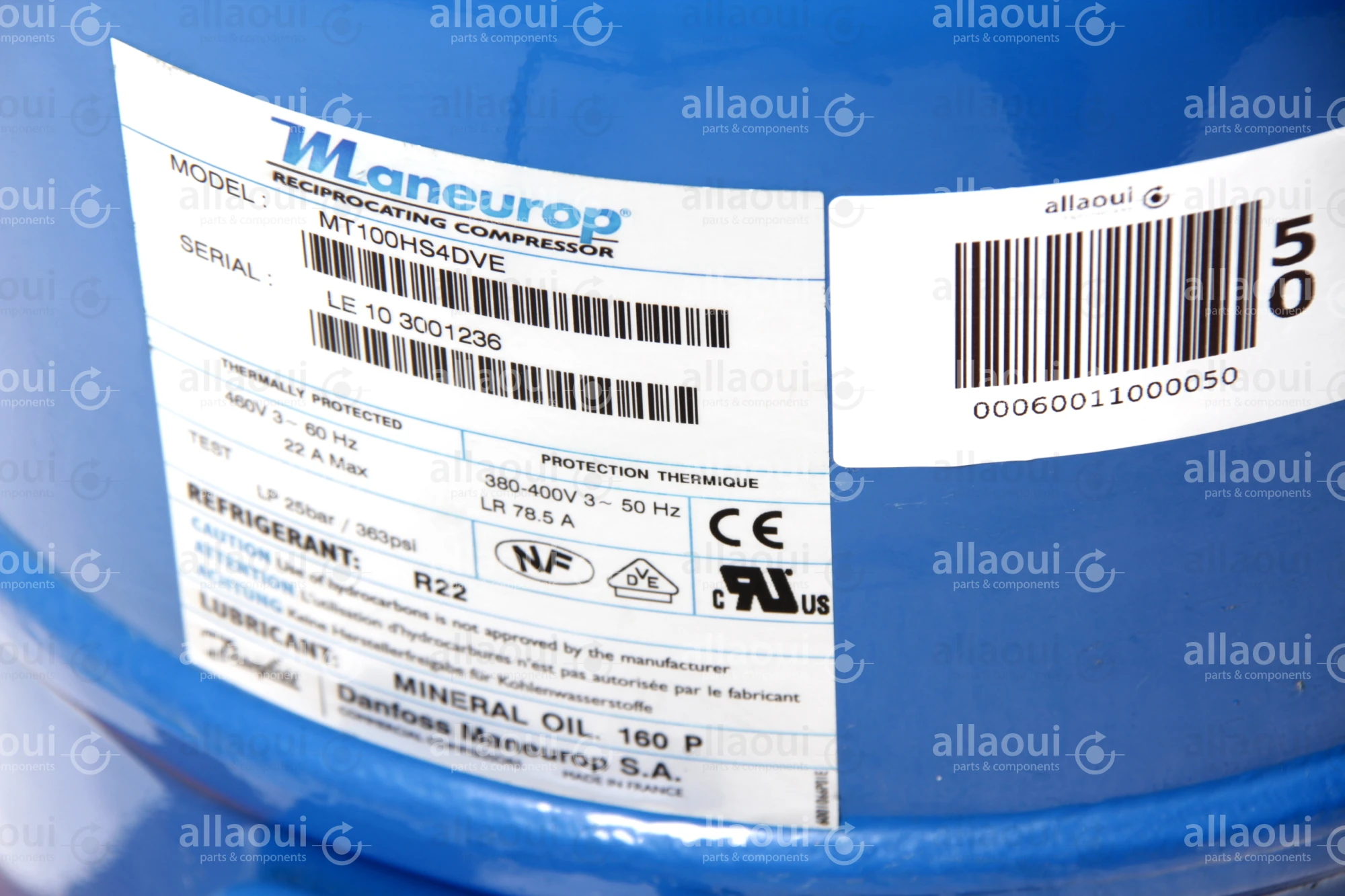 Maneurop MT100HS4DVE3 MT100HS4DVE3