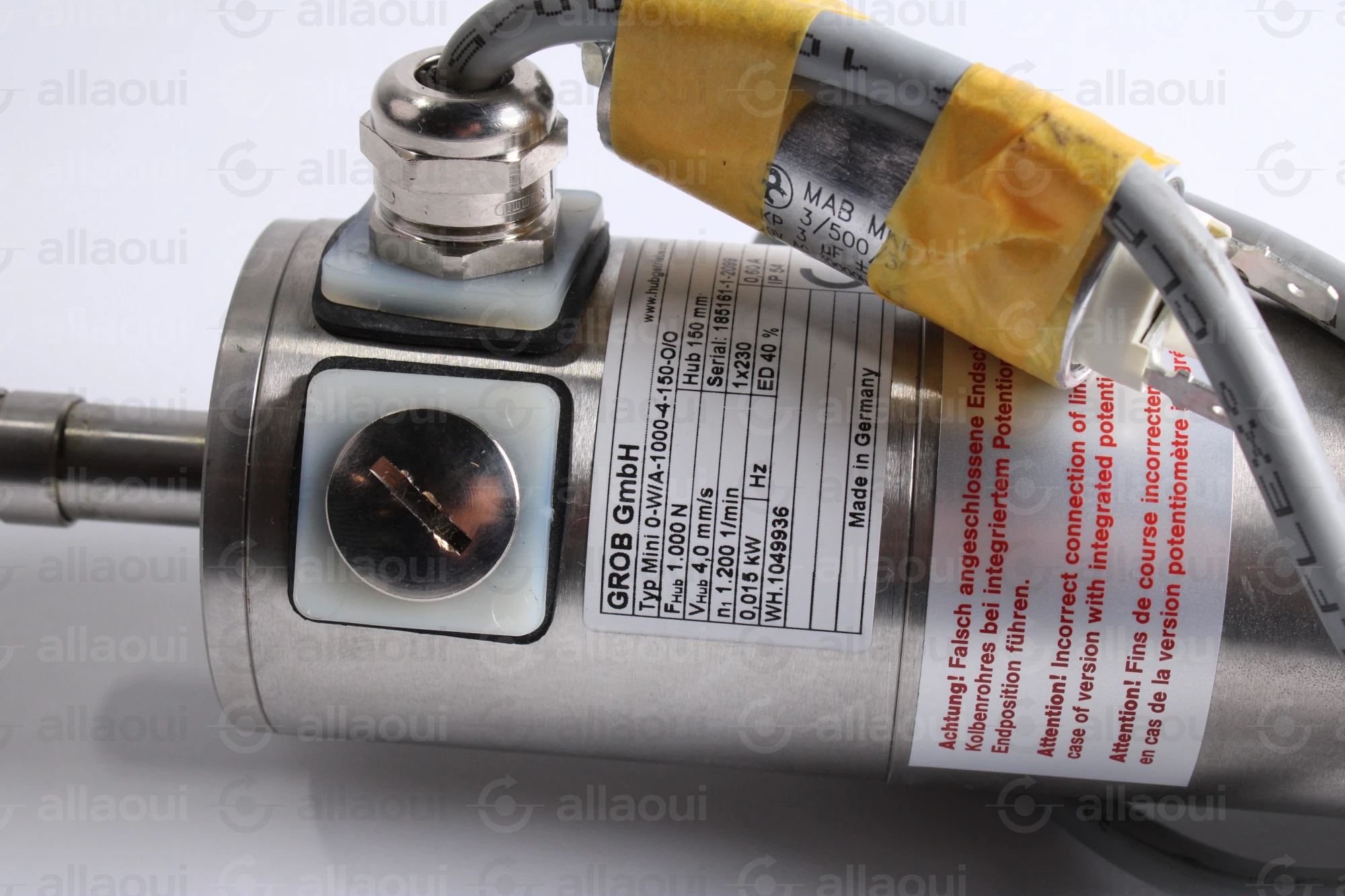 Grob GmbH Spindle Motor 0-W/A-1000-4-150-O/O