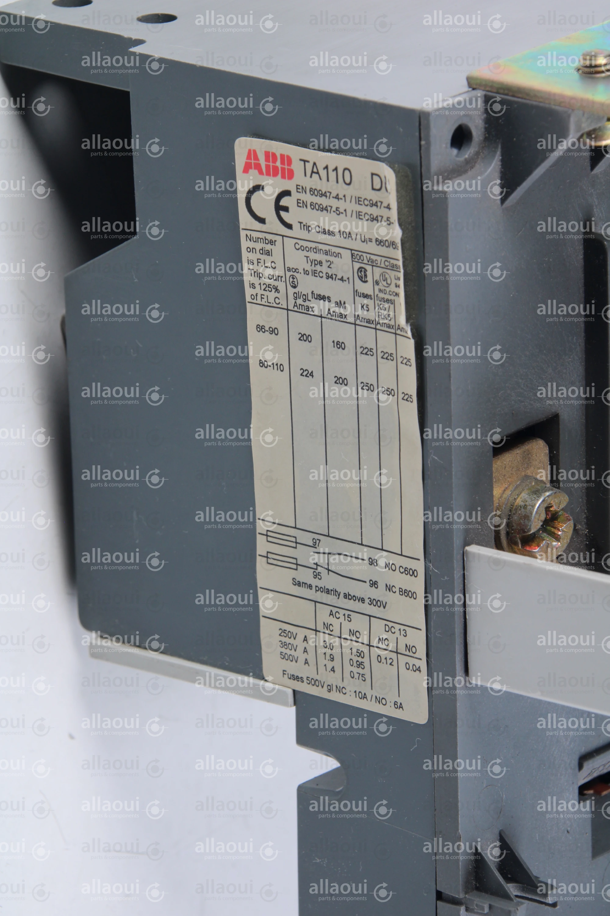 ABB Overload Relay TA110 DU