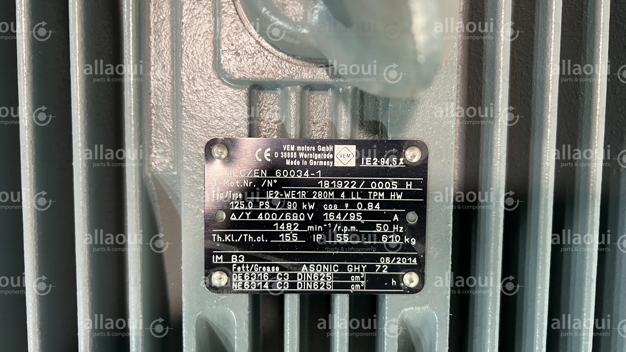 VEM Motor IE2-WE1R 280M 4 LL TPM HW