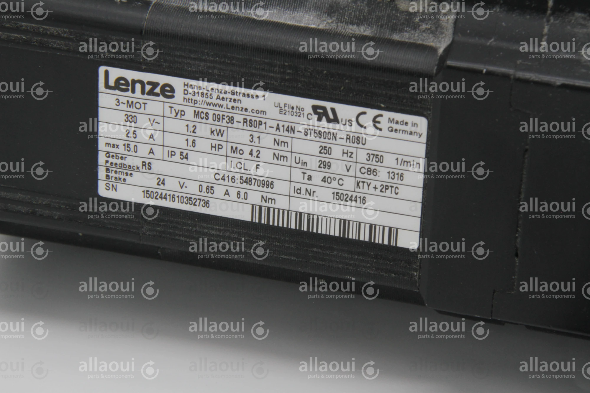 Lenze Motor Lenze MCS09F38RS0P1A14NST5S00NR0SU