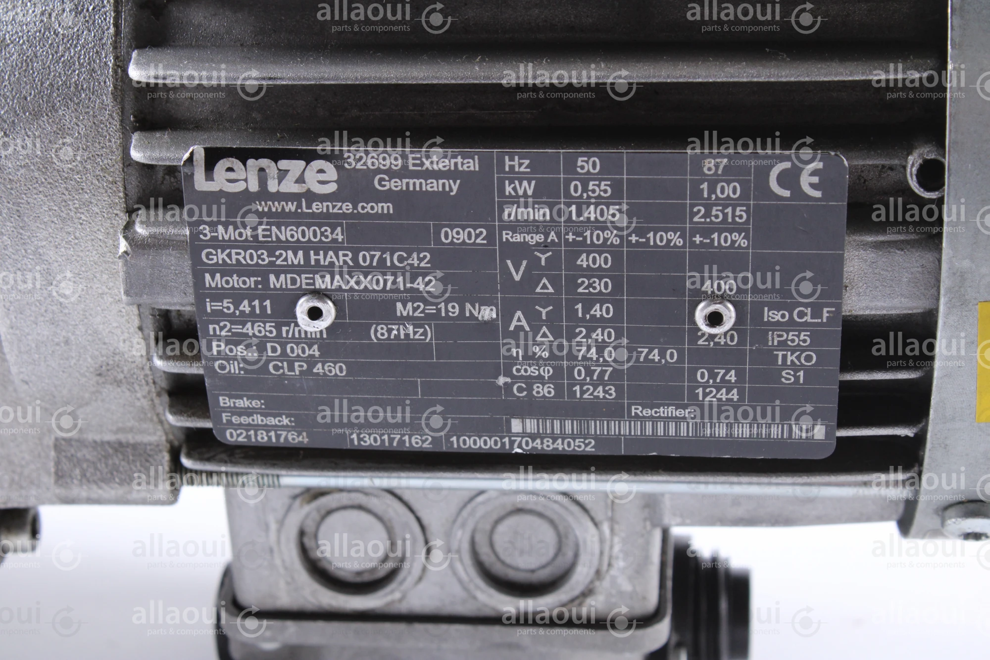 Lenze Gear motor GKR03-2M HAR 071C42