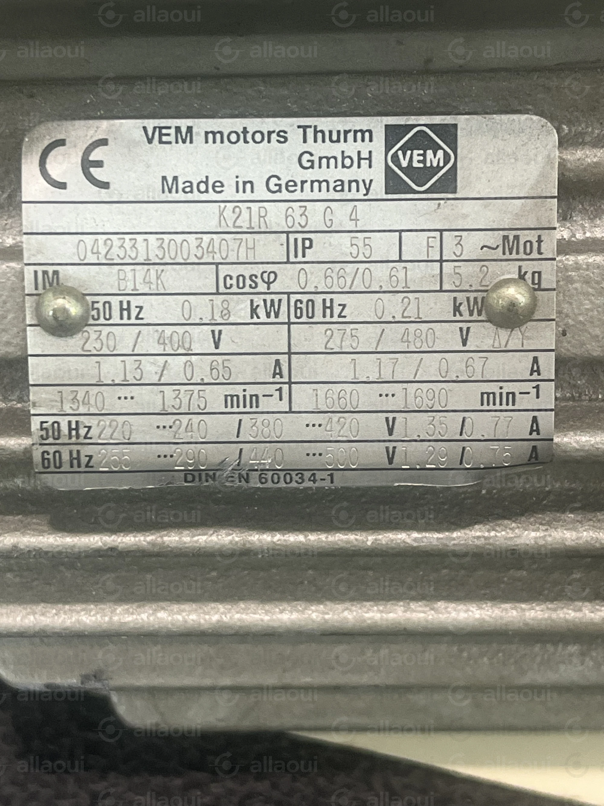 VEM Motor K21R 63 G 4