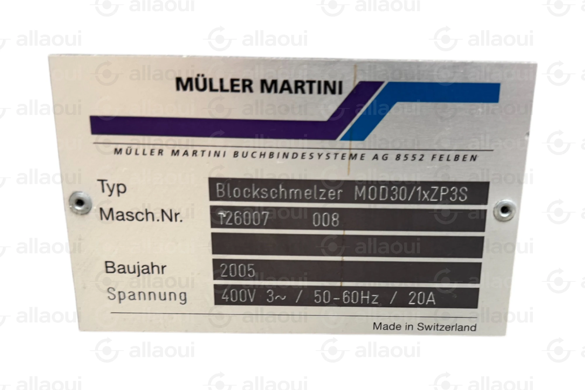 Müller Martini PUR-Block Premelter MOD 30 Blockschmelzer MOD30/1xZP3S