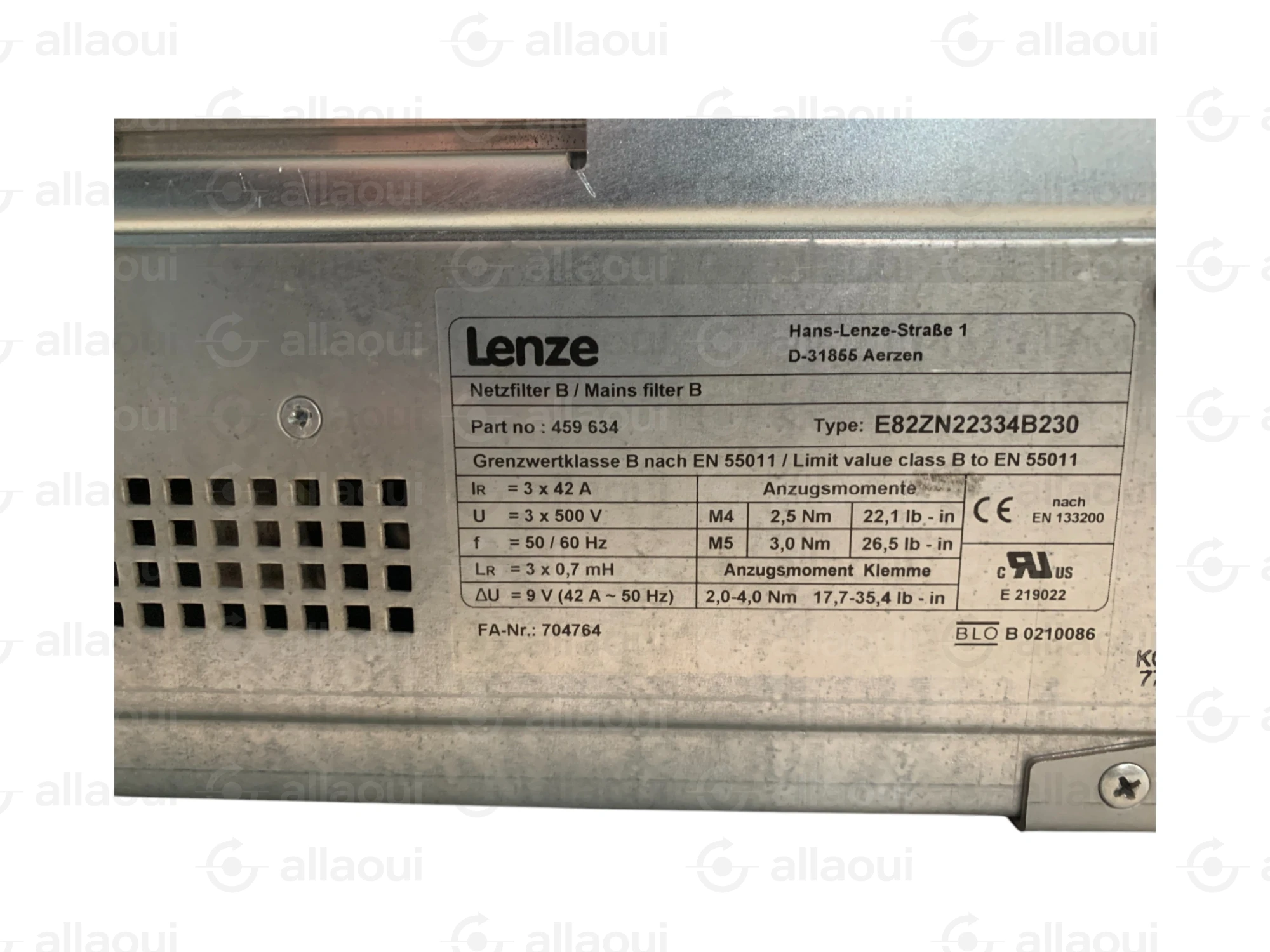 Lenze Frequency Inverter E82ZN22334B230