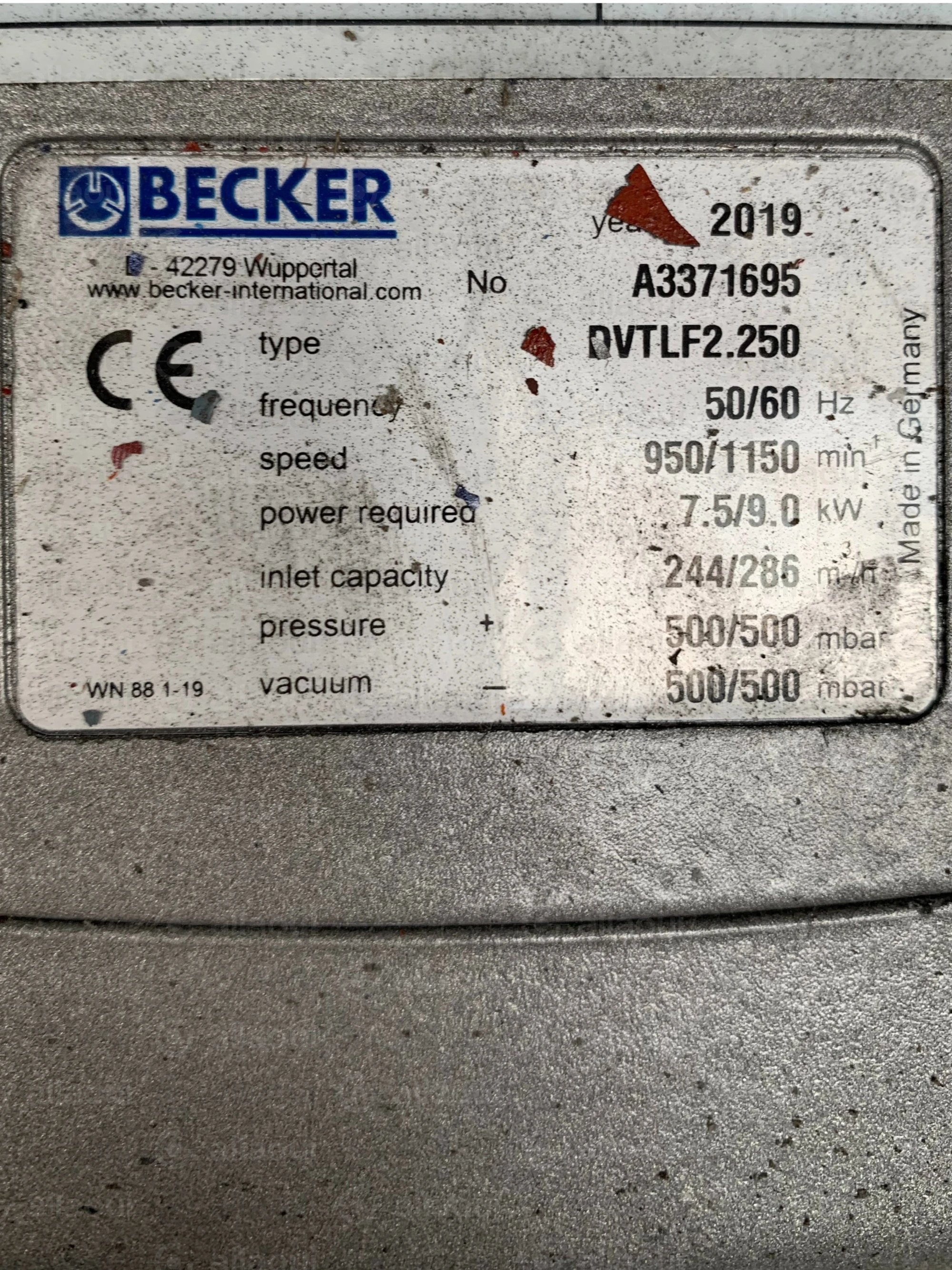 Becker Vacuum Pump DVTLF2.250