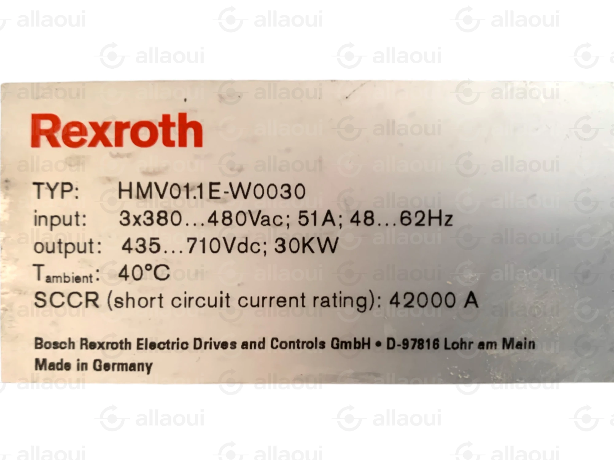 Bosch Rexroth IndraDrive M Power supply unit HMV01.1E-W0030-A-07-NNNN