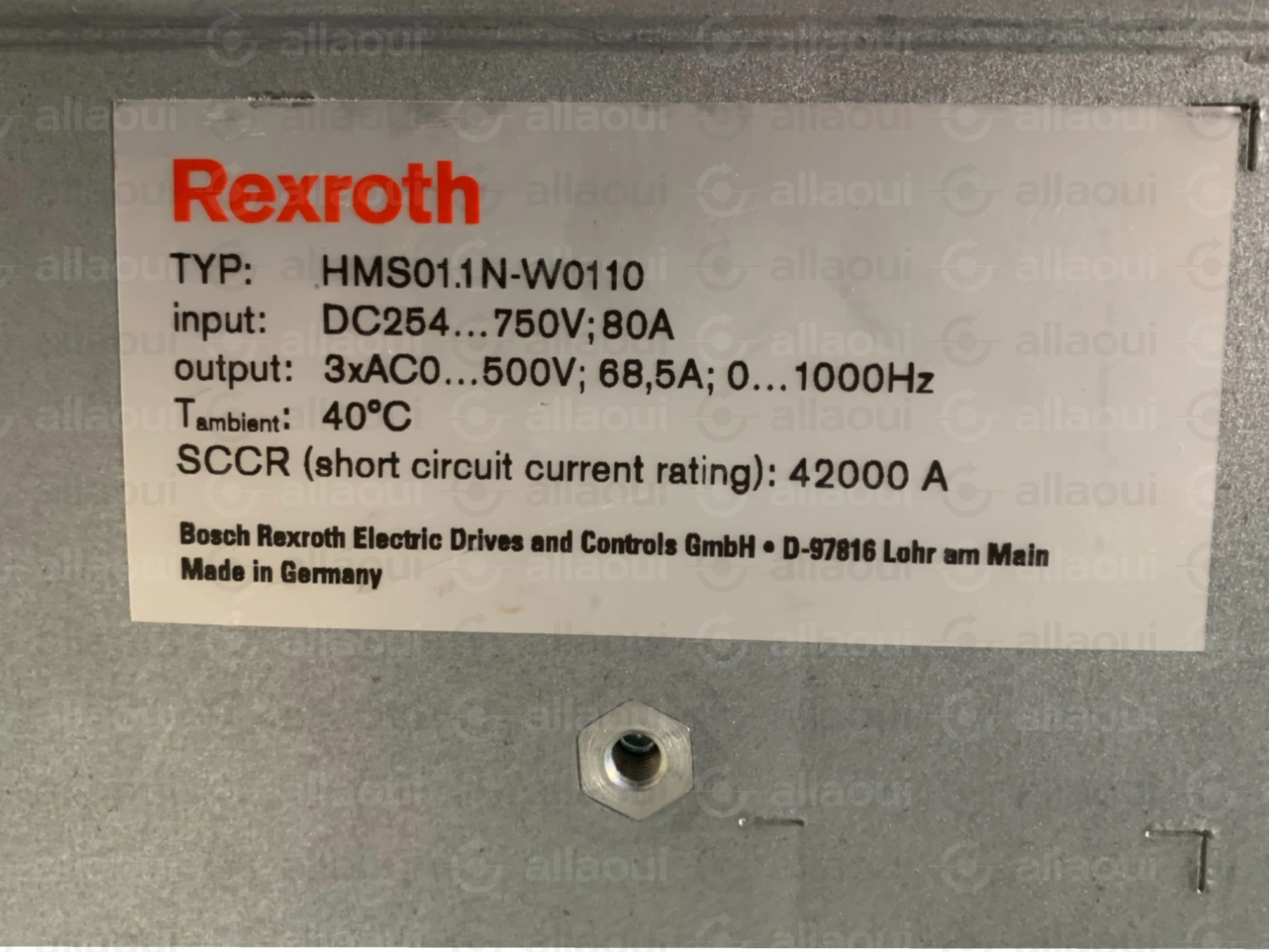 Bosch Rexroth Indra Drive M Inverter HMS01.1N-W0110-A-07-NNNN