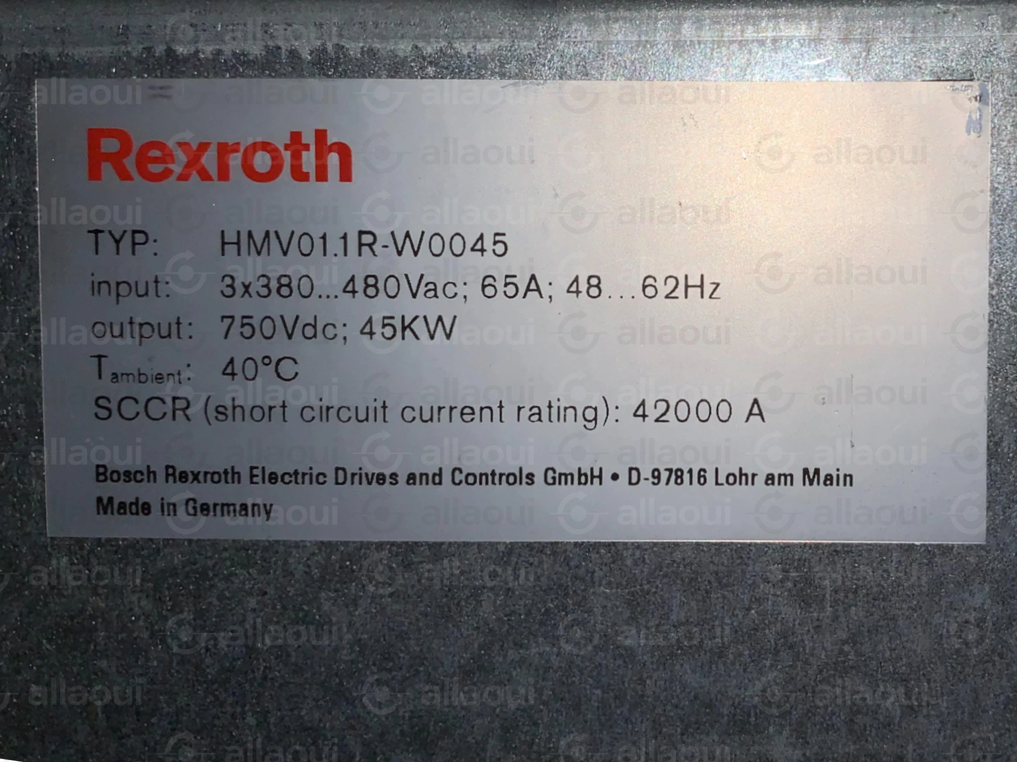 Bosch Rexroth Power Supply HMV01.1R-W0045