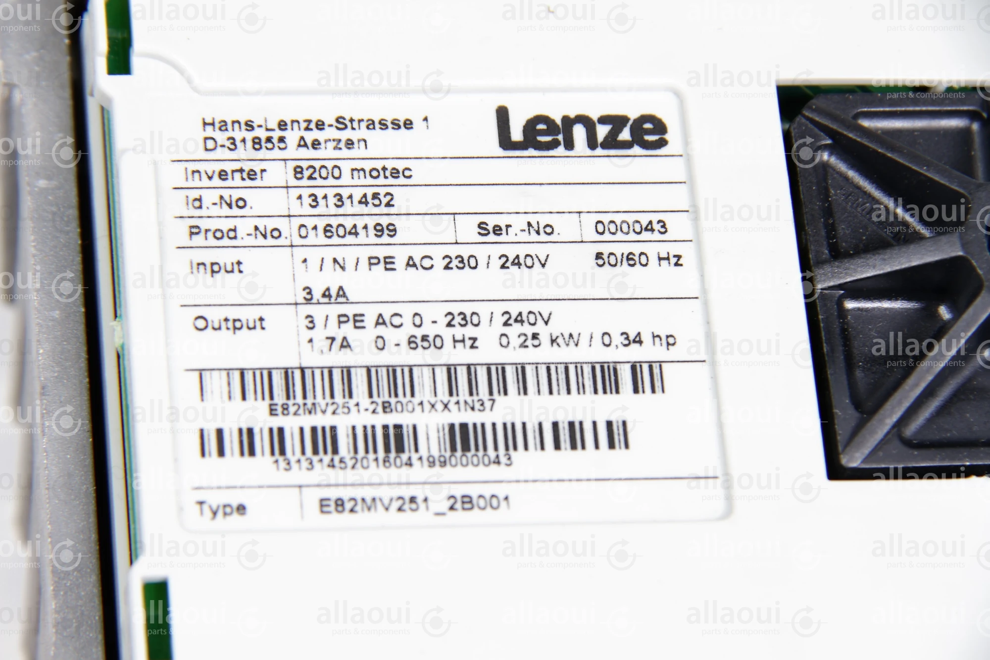 Lenze Frequency Converter E82MV251_2B001
