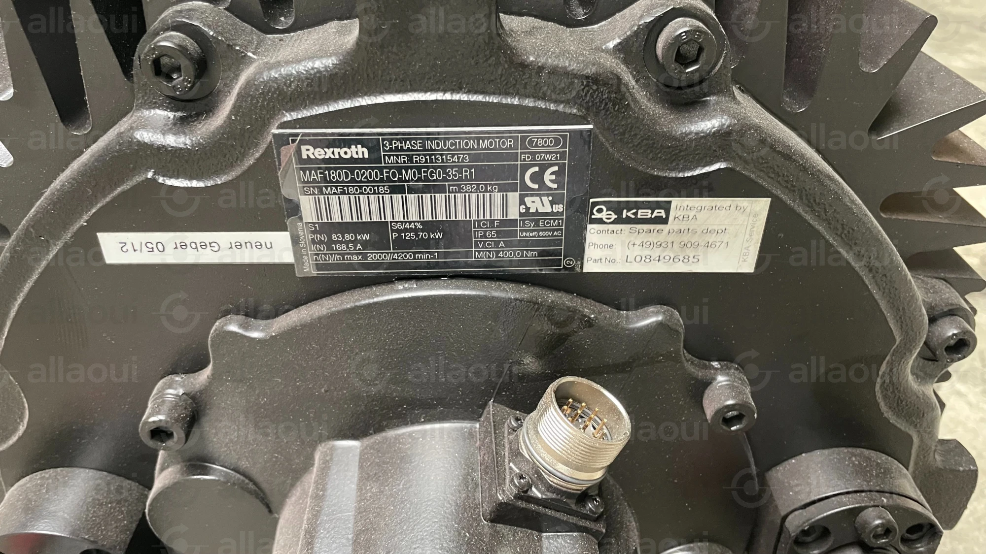 Bosch Rexroth Motor MAF180D-0200-FQ-M0-FG0-35-R1